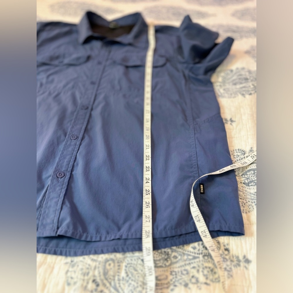 REI Co-op Mens XL Short Sleeve Hiking Shirt Blue Outdoor Button Front - Picture 5 of 6